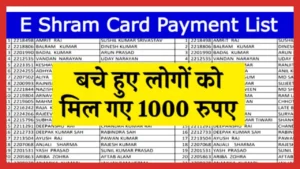 E Shram Card New Payment List 2024